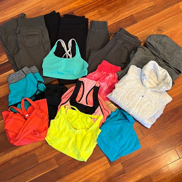 lululemon athletica Pants - ⭐️ 11 Piece Lululemon Clothing Lot Size 8 Pants Shorts Sweaters Tanks and Bra